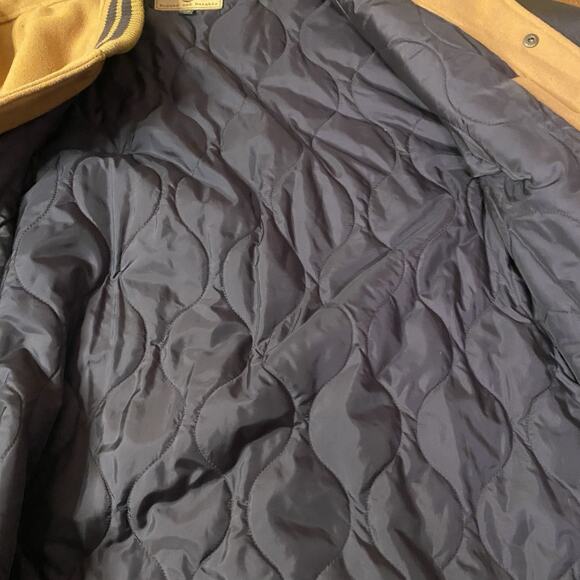 Vintage 3XL Timberland Letterman Bomber Cowhide Leather Jacket HTF Rare 2005 - Picture 8 of 11